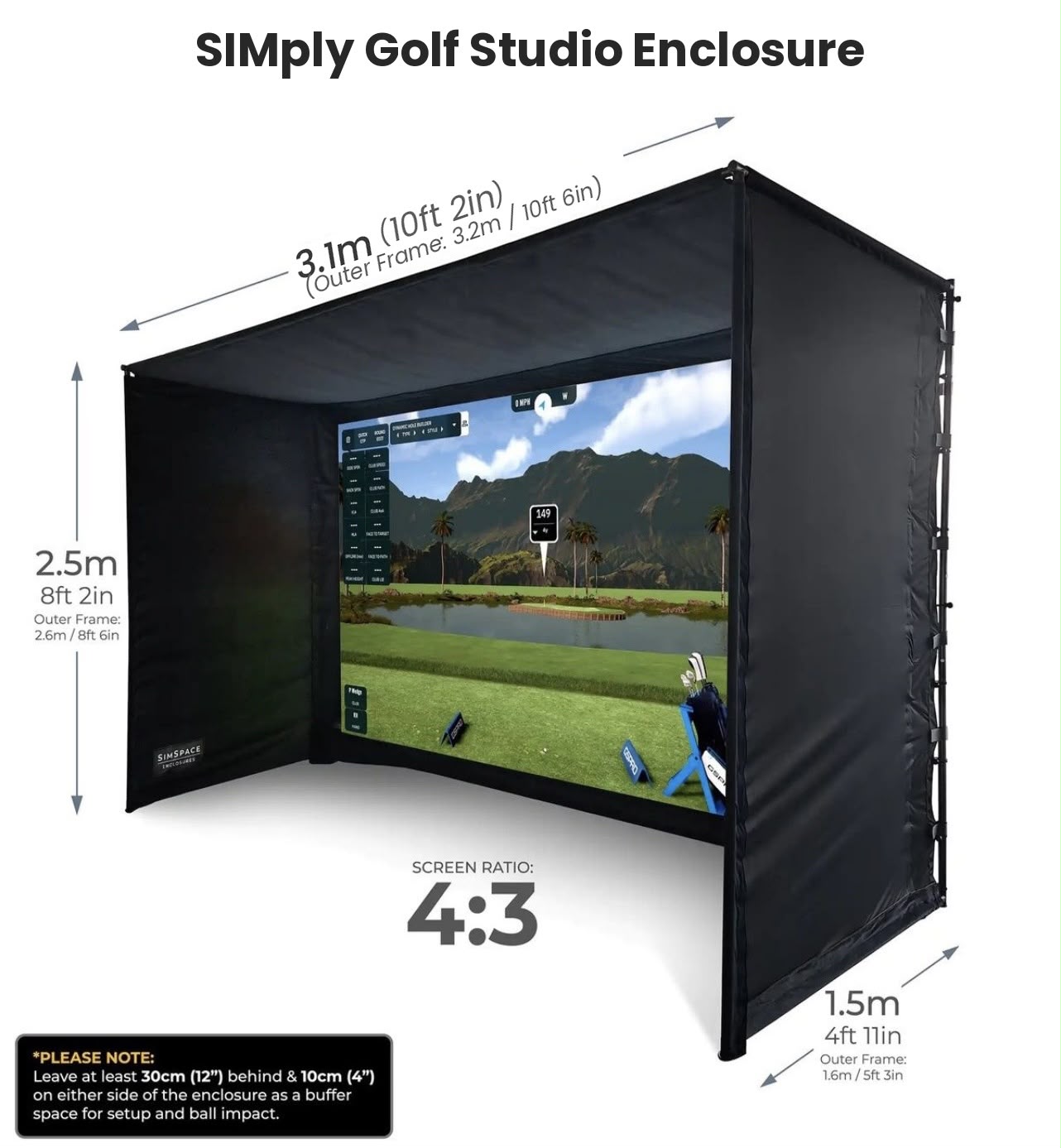 SIMply Golf Studio 10' Enclosure